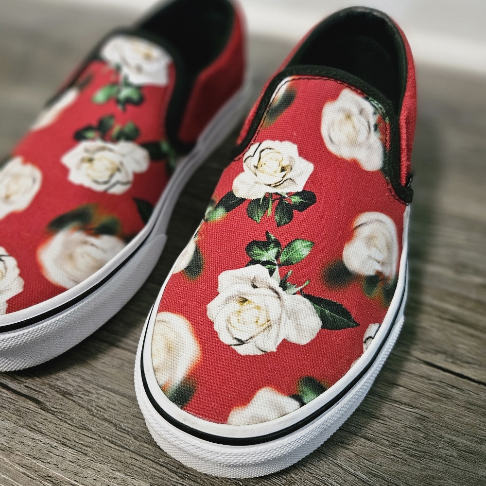 Vans Romatic Floral - Chili Pepper- Slip-Ons